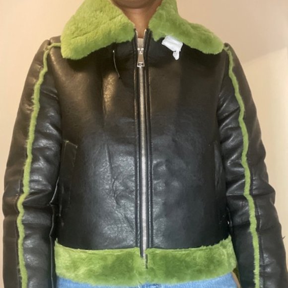 Black Shearling Jacket - Picture 1 of 4